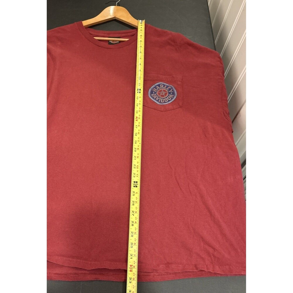 Harley Davidson Red Pocket T-Shirt Men’s 4XL Oconomowoc, Wisconsin HD - Picture 11 of 16